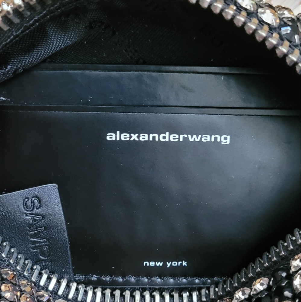 RARE ALEXANDER WANG HEIRESS RHINESTONE PATTERN MESH POUCH CLUTCH BAG - Picture 12 of 14